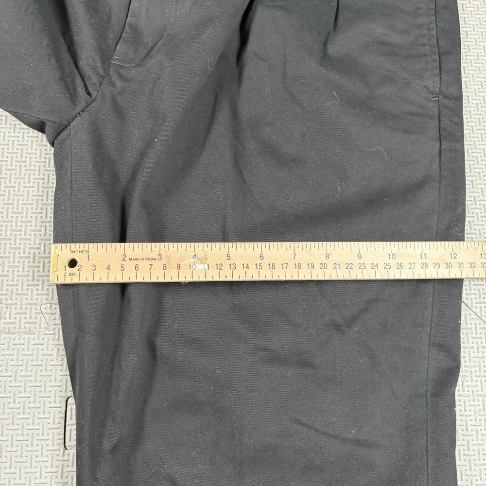 VTG Polo Ralph Lauren Pants Mens 36x34(33) Black Ethan Pleated Relaxed Old Money